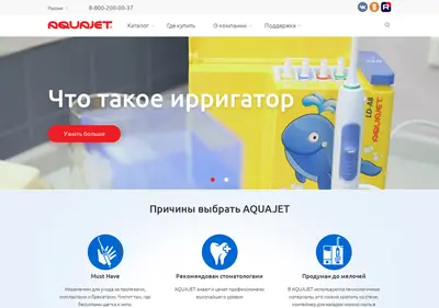 Снимок главной страницы aquajet.ru