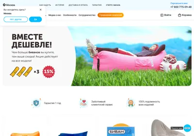 Снимок главной страницы bivan.ru