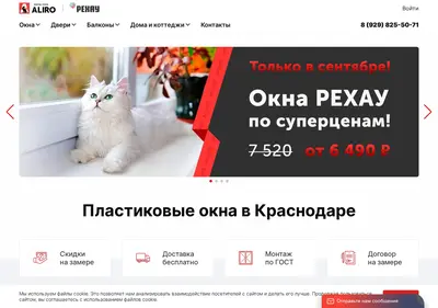Снимок главной страницы aliro.ru