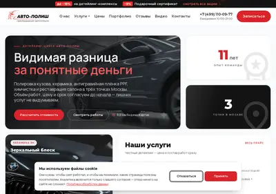 Снимок главной страницы auto-polish.ru