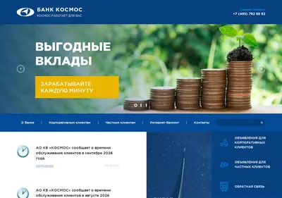 Снимок главной страницы bcosm.ru
