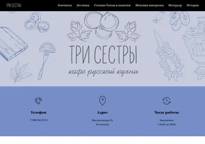 Снимок главной страницы cafe3sisters.ru