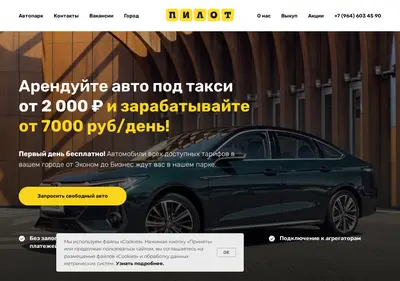 Снимок главной страницы arendapilot.ru
