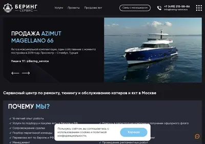 Снимок главной страницы bering-service.ru