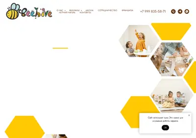 Снимок главной страницы beehive-kids.ru
