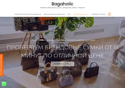 Снимок главной страницы bagaholic.ru