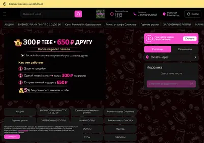 Снимок главной страницы ambiancenn.ru