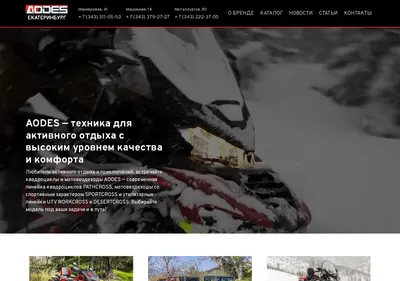 Снимок главной страницы aodes-ekb.ru