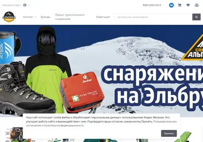 Снимок главной страницы alpika-sport.ru