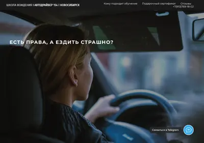 Снимок главной страницы autodriver154.ru