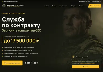 Снимок главной страницы avangardregions.ru