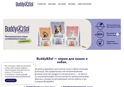 Снимок главной страницы buddy-pets.ru