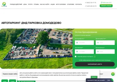 Снимок главной страницы autoparking-dmd.ru