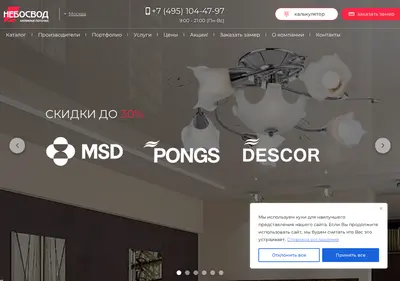 Снимок главной страницы nebosvod.su
