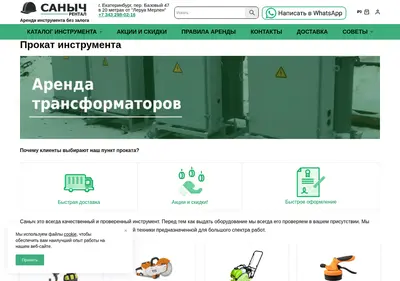 Снимок главной страницы sanich.su
