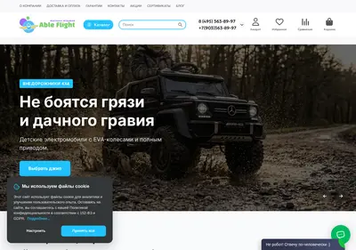 Снимок главной страницы ableflight.ru