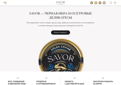 Снимок главной страницы savor.su