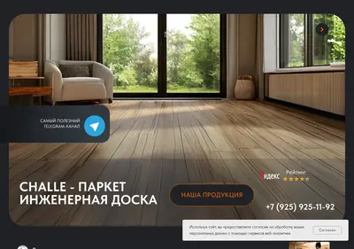 Снимок главной страницы challe-parket.ru