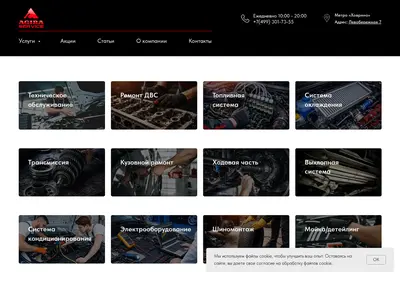 Снимок главной страницы agira-service.ru