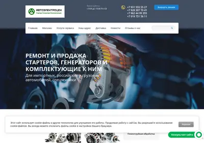 Снимок главной страницы avtoelektroceh.ru