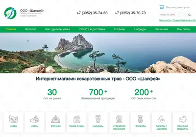 Снимок главной страницы baikmed.ru
