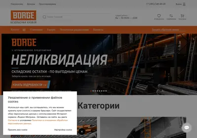 Снимок главной страницы borge.ru