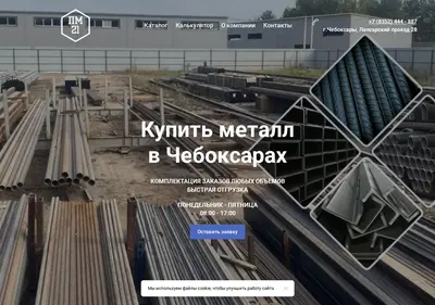 Снимок главной страницы 21prommetall.ru
