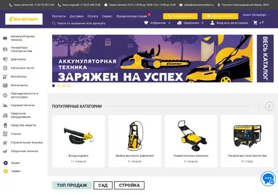 Снимок главной страницы championmarket.ru