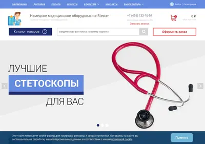 Снимок главной страницы riester.su
