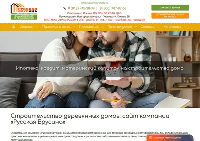 Снимок главной страницы brusinarussia.ru