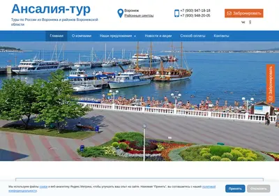 Снимок главной страницы ansaliya-tur.ru