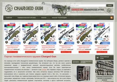 Снимок главной страницы chargedgun.ru