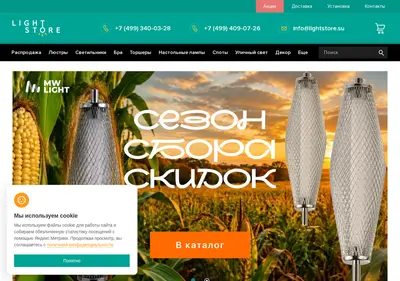 Снимок главной страницы lightstore.su
