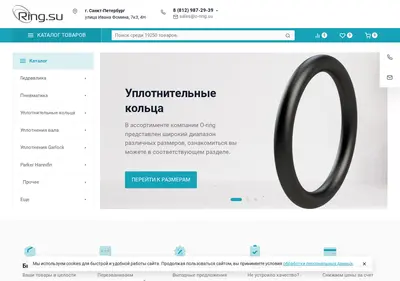 Снимок главной страницы o-ring.su