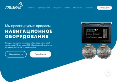 Снимок главной страницы arusnavi.ru