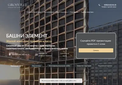 Снимок главной страницы bashnispb.ru