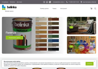 Снимок главной страницы belinka-color.ru