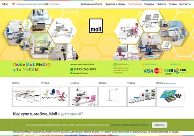Снимок главной страницы moll.com.ru