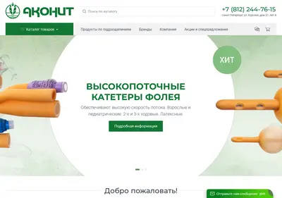 Снимок главной страницы akonit.ru