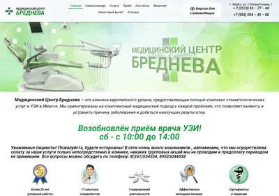 Снимок главной страницы brednev.ru