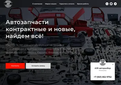 Снимок главной страницы a39razbor.ru
