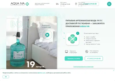 Снимок главной страницы aqua-iva.ru