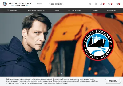 Снимок главной страницы arcticexplorer.ru