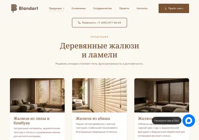Снимок главной страницы blandart.ru