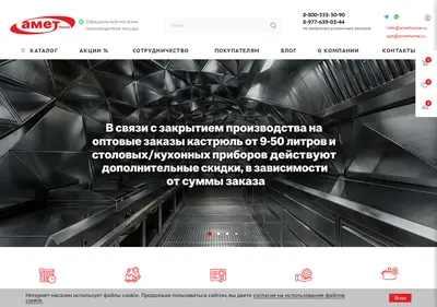 Снимок главной страницы amethome.ru