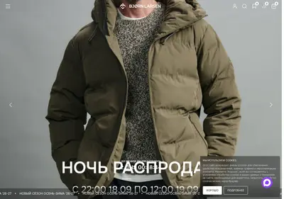 Снимок главной страницы bjornlarsen.ru