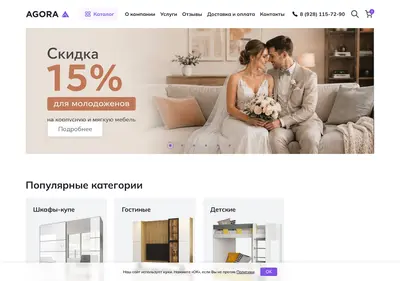 Снимок главной страницы agorashop.ru