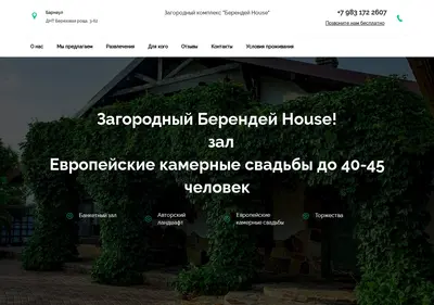 Снимок главной страницы berendeyhouse.ru