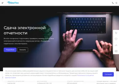 Снимок главной страницы biztekh.ru