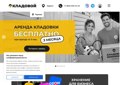 Снимок главной страницы kladovoy.spb.ru